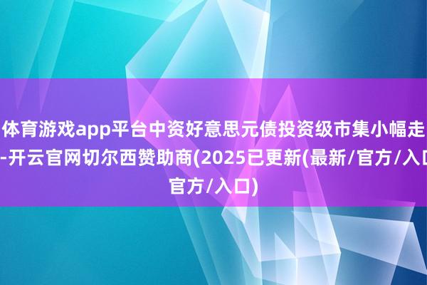 体育游戏app平台中资好意思元债投资级市集小幅走弱-开云官网