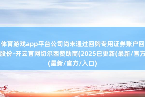 体育游戏app平台公司尚未通过回购专用证券账户回购公司股份-开云官网切尔西赞助商(2025已更新(最新/官方/入口)