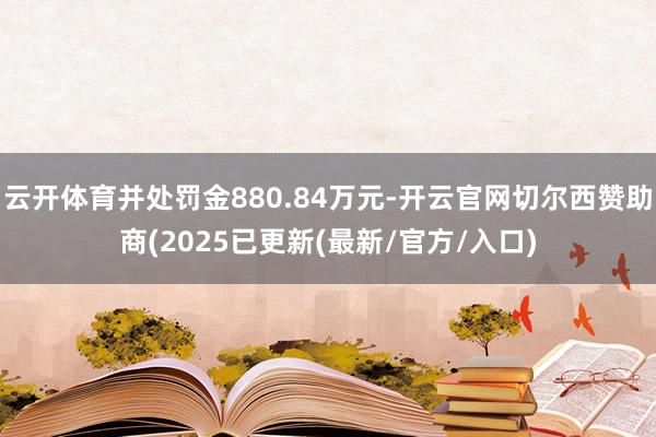 云开体育并处罚金880.84万元-开云官网切尔西赞助商(20