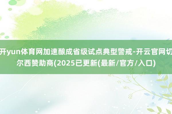 开yun体育网加速酿成省级试点典型警戒-开云官网切尔西赞助商
