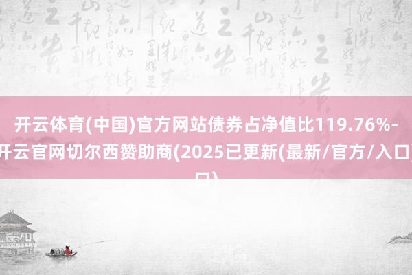 开云体育(中国)官方网站债券占净值比119.76%-开云官网