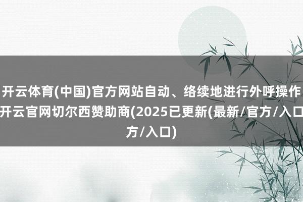 开云体育(中国)官方网站自动、络续地进行外呼操作-开云官网切尔西赞助商(2025已更新(最新/官方/入口)