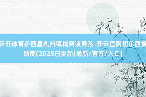 云开体育在西昌礼州镇找到该男孩-开云官网切尔西赞助商(202